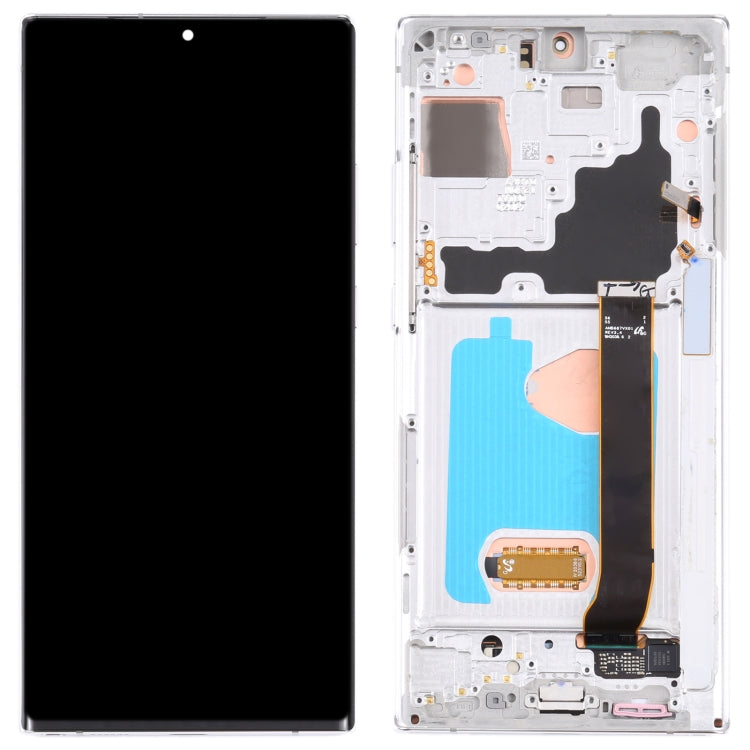 Original Super AMOLED LCD Screen for Samsung Galaxy Note20 Ultra SM-N986 5G Version Digitizer Full Assembly With Frame (Silver) Eurekaonline