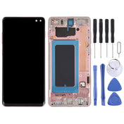 Original Super AMOLED LCD Screen for Samsung Galaxy S10+ Digitizer Full Assembly with Frame (Pink) Eurekaonline