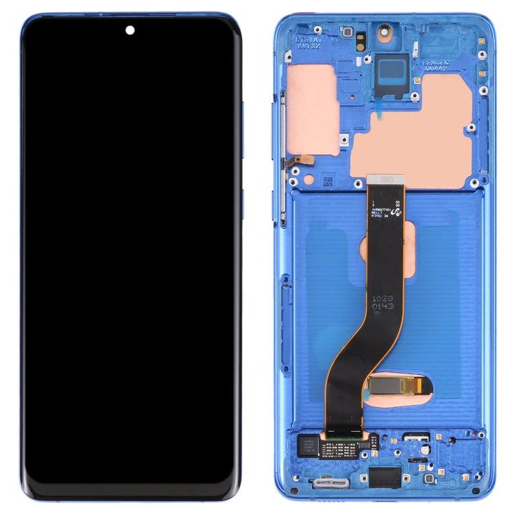 Original Super AMOLED LCD Screen for Samsung Galaxy S20+ 5G SM-G986B/G985 Digitizer Full Assembly with Frame (Dark Blue) Eurekaonline
