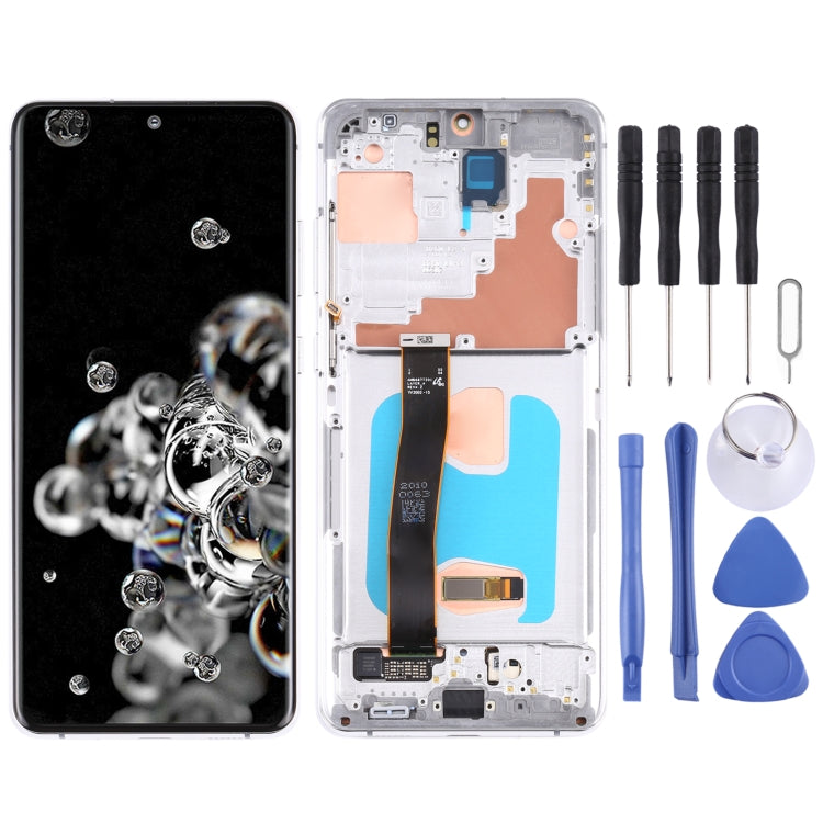 S20 Ultra 5G Digitizer Full Assembly with Frame (Silver) Eurekaonline