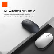 Original Xiaomi 2.4GHz 125HZ 1000DPI Rechargeable Ultra-thin Computer Mouse 2(Black) Eurekaonline