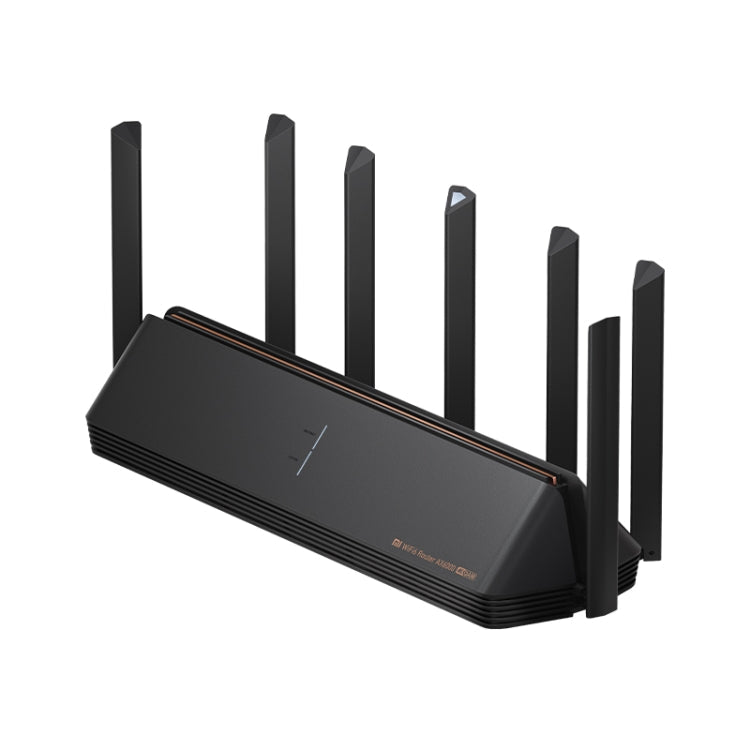 Original Xiaomi AX6000 WiFi Router 6000Mbs 6-channel Independent Signal Amplifier Wireless Router Repeater with 7 Antennas, US Plug(Black) Eurekaonline