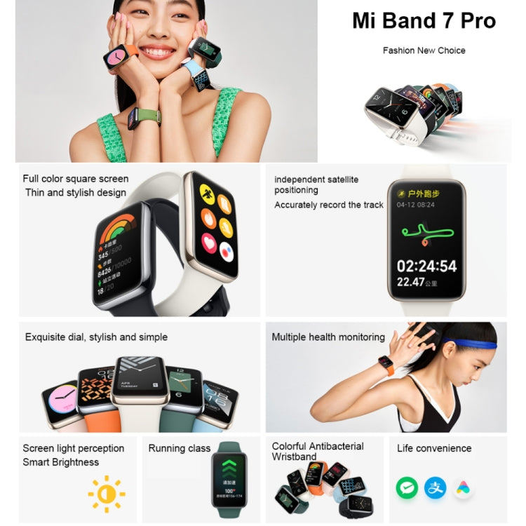 Original Xiaomi Mi Band 7 Pro Smart Watch, 1.64 inch AMOLED Screen, Support Blood Oxygen Monitoring / 117 Sport Modes(Black) Eurekaonline