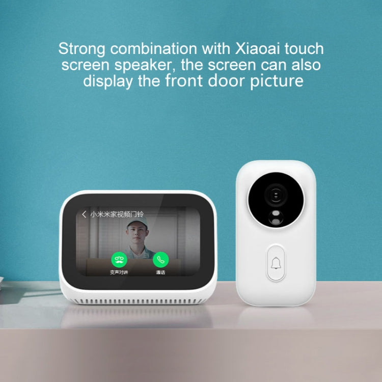 Original Xiaomi Mijia 1280x720P Smart Video Visual Doorbell with Doorbell Receiver, Support Infrared Night Vision & Change Voice Intercom & Real-time Video Viewing(White) Eurekaonline