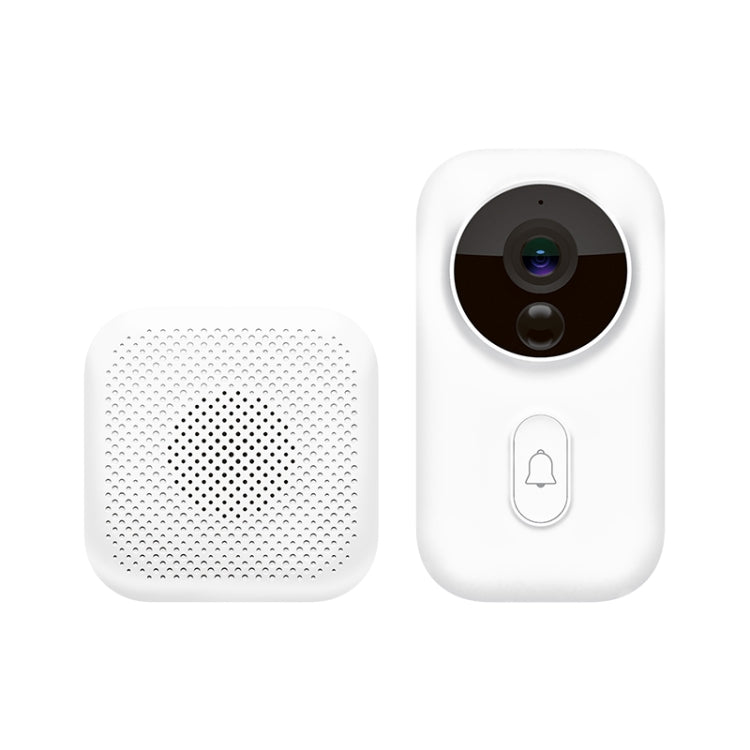 Original Xiaomi Mijia 1280x720P Smart Video Visual Doorbell with Doorbell Receiver, Support Infrared Night Vision & Change Voice Intercom & Real-time Video Viewing(White) Eurekaonline