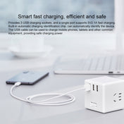 Original Xiaomi Mijia MJCXB3-02QM Wired Edition 15.5W 3 USB Interface Cube Shape Multifunctional Charger Power Converter, Cable Length: 1.5m(White) Eurekaonline