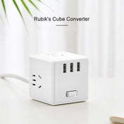 Original Xiaomi Mijia MJCXB3-02QM Wired Edition 15.5W 3 USB Interface Cube Shape Multifunctional Charger Power Converter, Cable Length: 1.5m(White) Eurekaonline