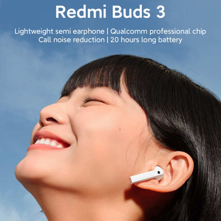 Original Xiaomi Redmi Buds 3 TWS Dual Mic Noise Reduction Bluetooth Earphone (White) Eurekaonline