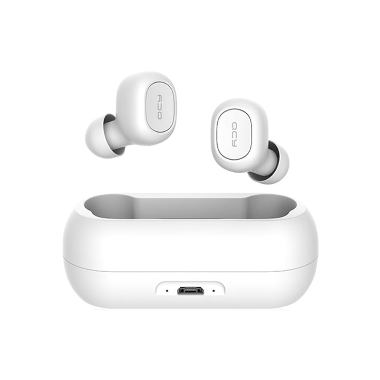 Original Xiaomi Youpin QCY-T1C TWS Bluetooth V5.0 Wireless In-Ear Earphones with Charging Box(White) Eurekaonline