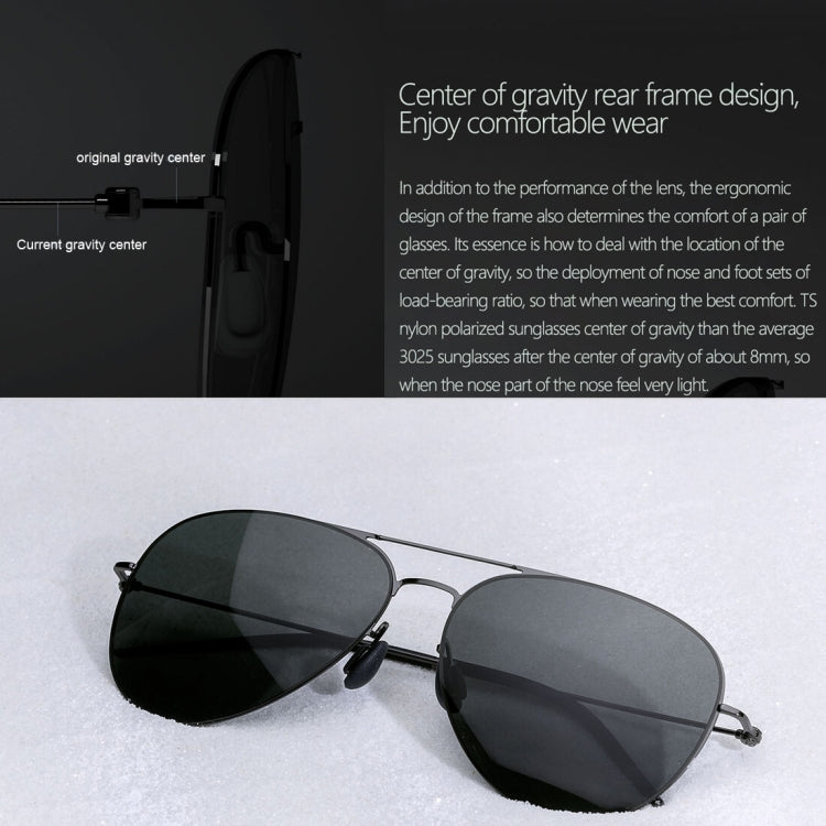 Original Xiaomi Youpin TS Computer Glasses Polarized UV Lens Sunglasses, 304H Stainless Steel Gravity Rear Frame(Black) Eurekaonline