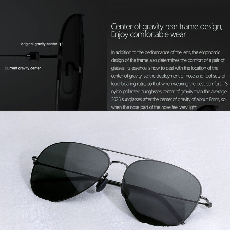 Original Xiaomi Youpin TS Computer Glasses Polarized UV Lens Sunglasses, 304H Stainless Steel Gravity Rear Frame(Gold) Eurekaonline