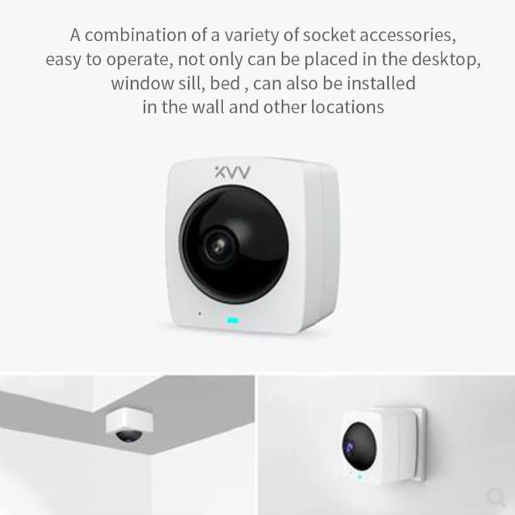 Original Xiaomi Youpin XiaoVV 1080P 2 Million Pixel Smart Panoramic Camera, Support Infrared Night Vision & AI Humanoid Detection & Voice Intercom & 128GB Micro SD Card, US Plug(White) Eurekaonline