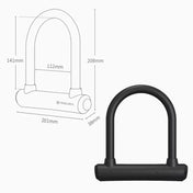 Original Xiaomi Youpin YEELOCK Smart Bluetooth U Shape Lock, Short Version(Black) Eurekaonline