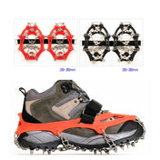 Outdoor 18-Tooth 430 Stainless Steel Crampons Snow Hiking Shoes Spikes Non-Slip Shoe Covers，SIze: L (Black) Eurekaonline