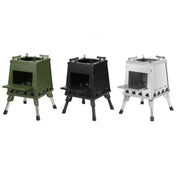 Outdoor Camping Folding Portable Barbecue Wood Stove, Size: Large (Green) Eurekaonline