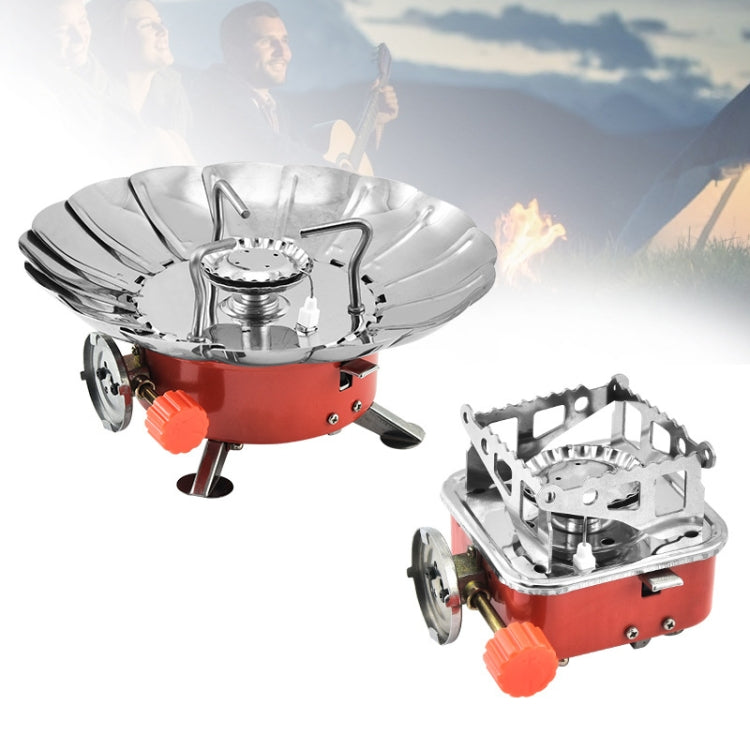 Outdoor Camping Mountaineering Portable Mini Gas Stove, Style: Square (Threaded Interface) Eurekaonline