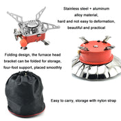 Outdoor Camping Mountaineering Portable Mini Gas Stove, Style: Square (Threaded Interface) Eurekaonline