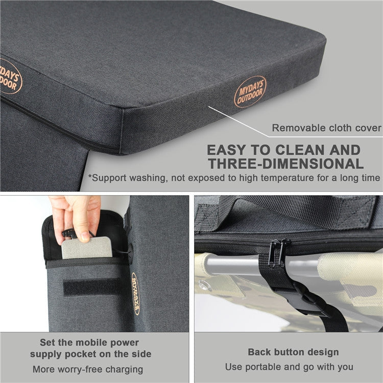 Outdoor Camping Stool USB Heating Portable Mat(Gray) Eurekaonline