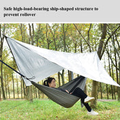 Outdoor Camping Sunshade + Anti-Mosquito Hammock Set Parachute Fabric Net Yarn Anti-Mosquito Hammock(Camel) Eurekaonline