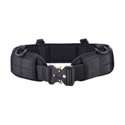 Outdoor Hunting Belt Nylon Waist Belt,Spec: Belt + Corset  Black Eurekaonline