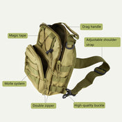 Outdoor Multipurpose Unisex 600D Military Backpack Camping Hiking Hunting Camouflage Backpack Bag, Size: 30*22*5.0cm Eurekaonline