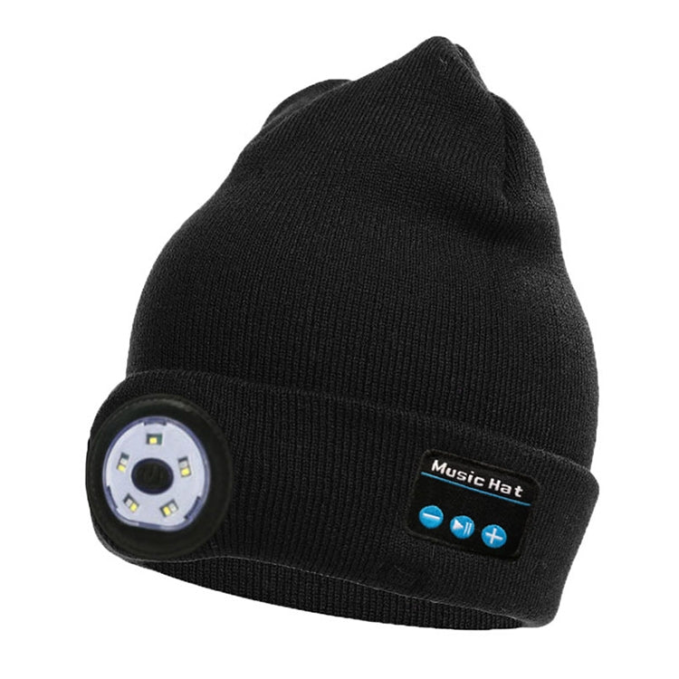 Outdoor Night Running Night Fishing LED Light Illumination Bluetooth 5.0 Knitted Hat Eurekaonline