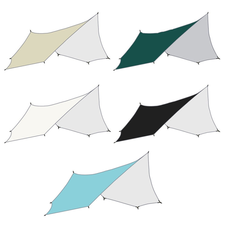 Outdoor Octagonal Curtain Tent Rain and Sun Protection Camping Sunshade Pergola, Color: Black Eurekaonline