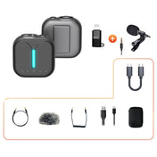 Outdoor Professional Noise-cancelling Wireless Lavalier Microphone Type-C+Apple Adapter+External Microphone Eurekaonline