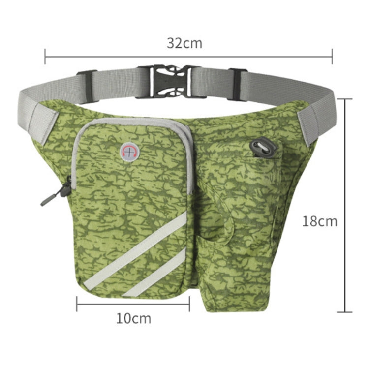 Outdoor Running Sports Nylon Waist Bag Cycling Mountaineering Water Bottle Bag(Gray) Eurekaonline