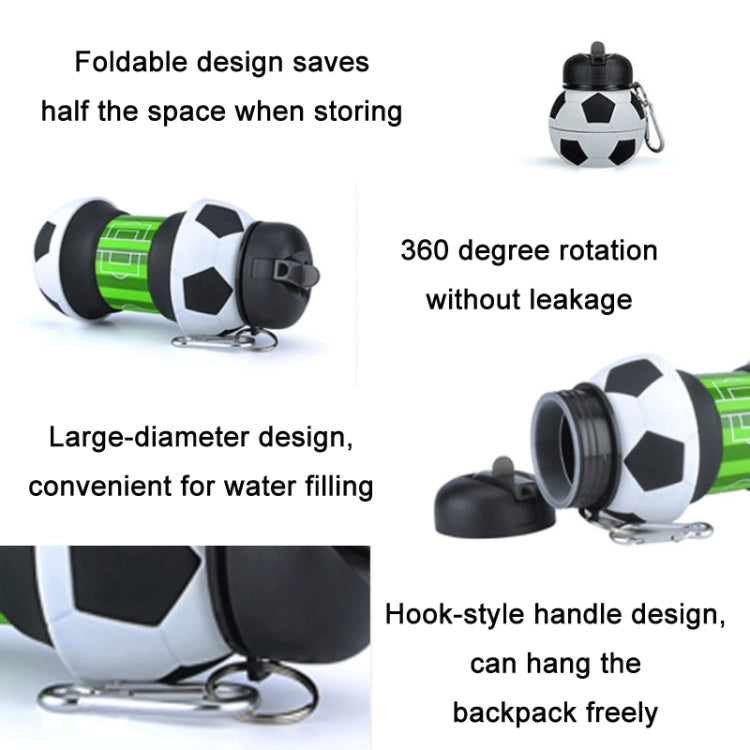 Outdoor Sports Anti-fall Water Bottle Portable Leak-proof Silicone Folding Cup, Shape: Golf(550ml) Eurekaonline