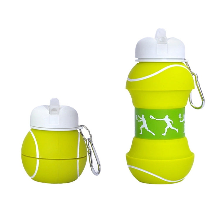 Outdoor Sports Anti-fall Water Bottle Portable Leak-proof Silicone Folding Cup, Shape: Tennis(550ml) Eurekaonline