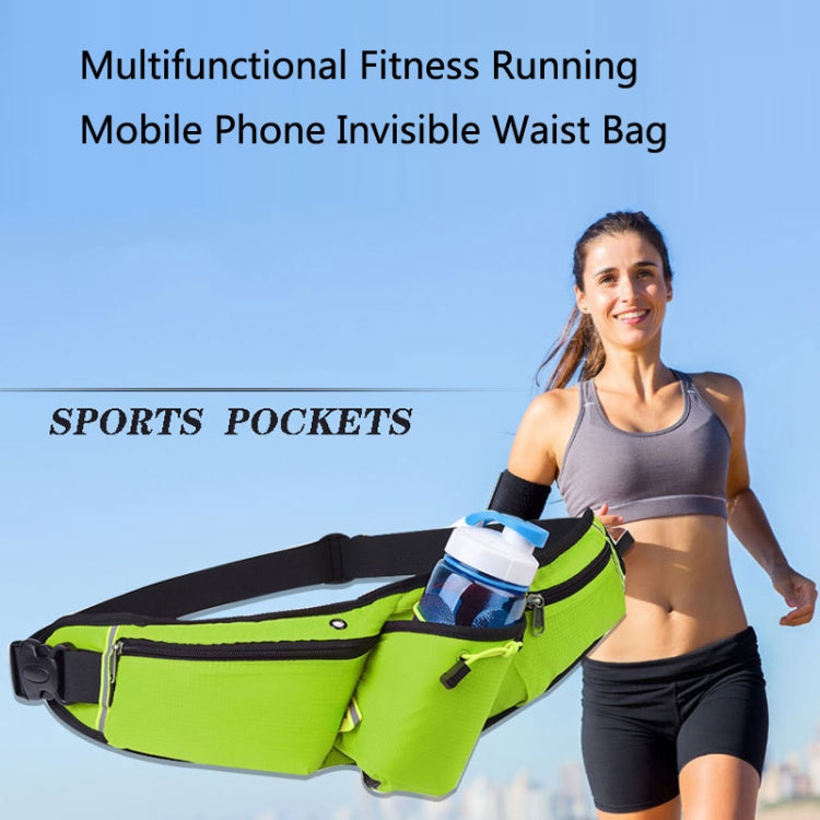 Outdoor Sports Water Bottle Waist Bag Multifunctional Fitness Running Mobile Phone Invisible Waist Bag(Army Green) Eurekaonline