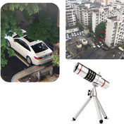 Outdoor Telescope Mobile Phone Accessories Shooting Telephoto Lens with Universal Metal Clip(12X) Eurekaonline