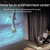 P07-D Mini 50 Lumens Android Home Theater Bluetooth LED Projector with Remote Control, Support Micro SD & Micro USB & WiFi & Audio Out Eurekaonline