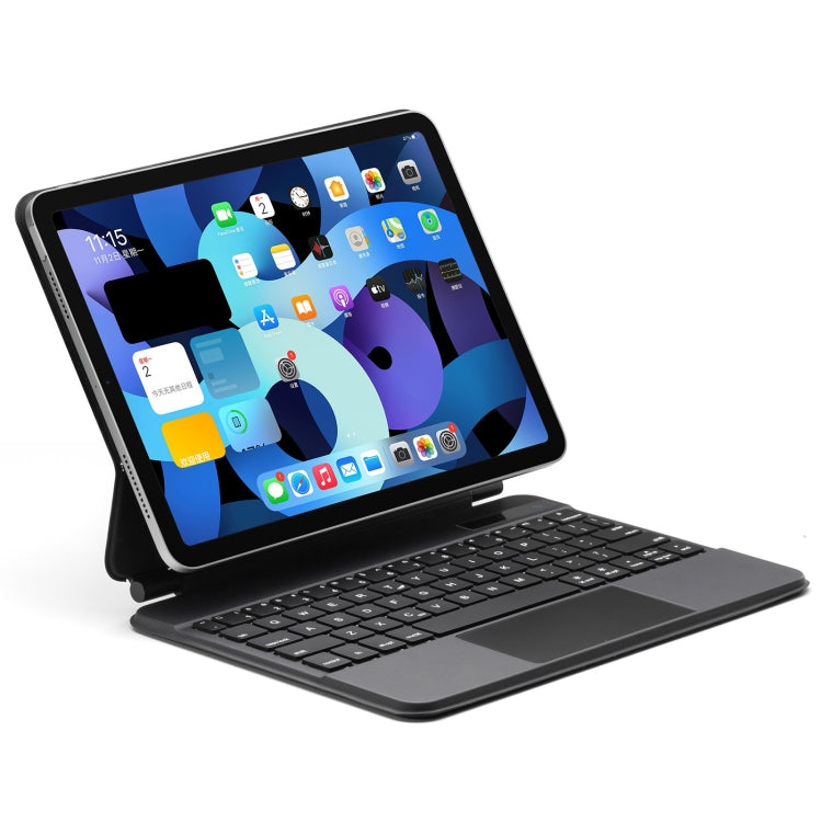 P109 Pro Ultra-thin Detachable Bluetooth Keyboard Leather Tablet Case with Touchpad & White Backlight for iPad Pro 11 inch 2021 / 2020 / 2018 & iPad Air 2020 10.9(Black) Eurekaonline