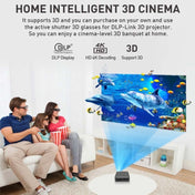 P11 4K HD DLP Mini 3D Projector 4G + 32G Smart Micro Convenient Projector, Style:EU Plug(Black) Eurekaonline