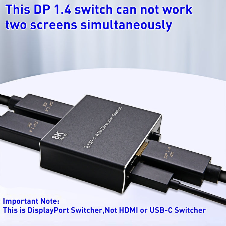 P80 8K Ultra HD DP1.4 Bi-direction Switch(Black) Eurekaonline