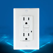 PC Double-connection Power Socket Switch with USB, US Plug, Square White UL 20A Leakage Protection Socket Eurekaonline