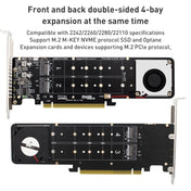 PCIe X16 to M.2 M-key NVMEx4 SSD RAID Converter Card Eurekaonline