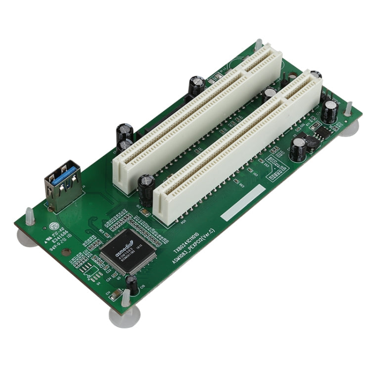 PCIe to Dual PCI Slot Adapter Card USB 3.0 Expansion Card Eurekaonline