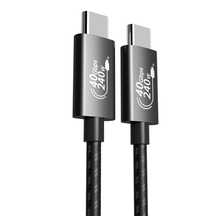 PD240W 40Gbps Dual Type-C USB4 Compatible Fast Charging Data Cable, Length:1m(Black) Eurekaonline