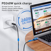 PD240W 40Gbps Dual Type-C USB4 Compatible Fast Charging Data Cable, Length:1m(Black) Eurekaonline