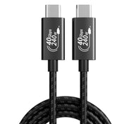 PD240W 40Gbps Dual Type-C USB4 Compatible Fast Charging Data Cable, Length:1m(Black) Eurekaonline