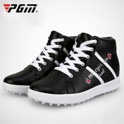 PGM Golf High-top Increased Microfiber Leather Sneakers for Women (Color:Black Size:35) Eurekaonline