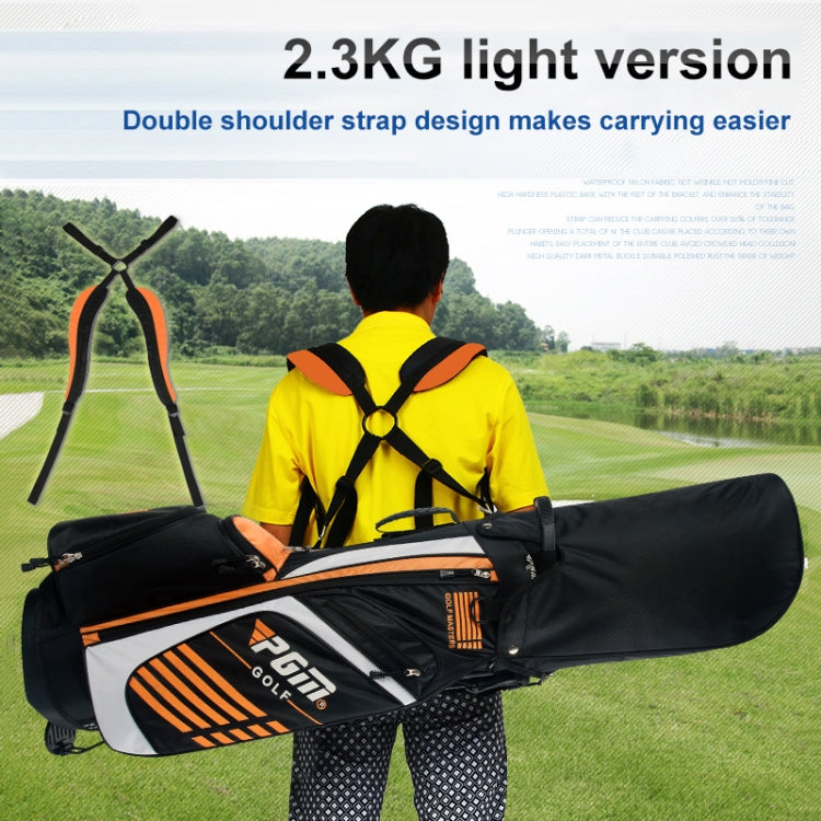 PGM Golf Nylon Lightweight Bag with Holder(Black Orange) Eurekaonline