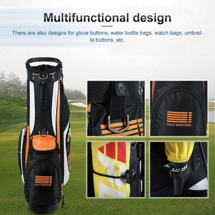 PGM Golf Nylon Lightweight Bag with Holder(Black Orange) Eurekaonline