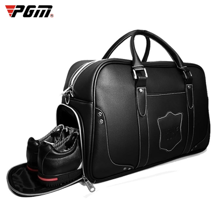 PGM Golf Portable Large Capacity Genuine Leather Ball Bag Clothing Bag for Men, Built-in Shoe Bag Eurekaonline