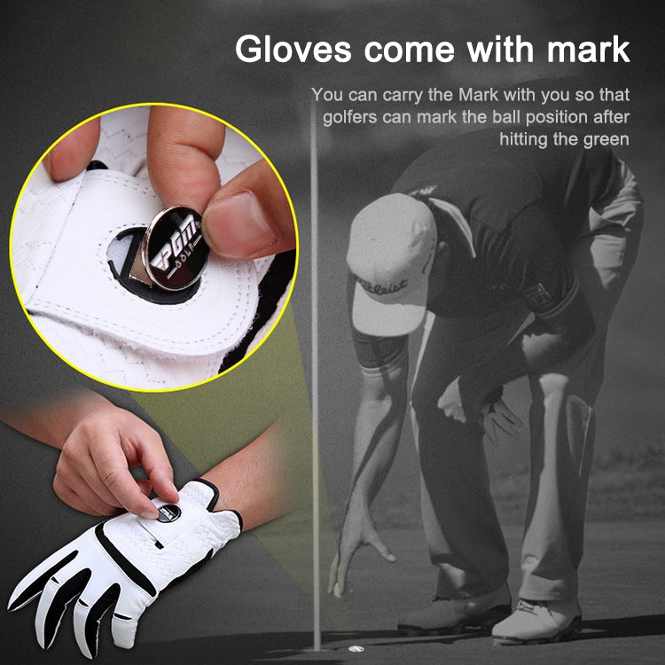 PGM Golf Sheepskin Breathable Non-slip Single Gloves for Men (Color:Left Hand Size:22) Eurekaonline