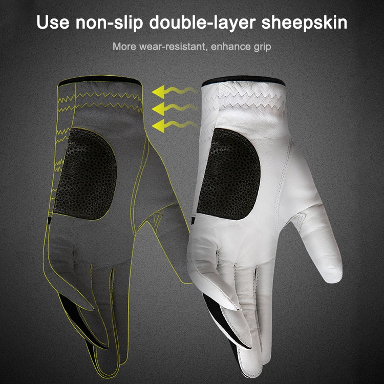 PGM Golf Sheepskin Breathable Non-slip Single Gloves for Men (Color:Left Hand Size:22) Eurekaonline