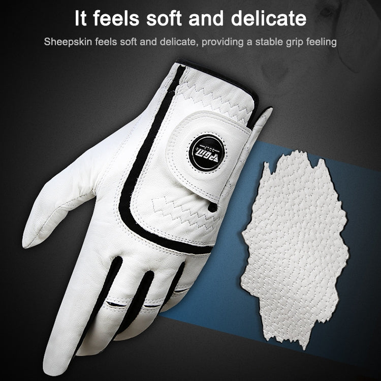 PGM Golf Sheepskin Breathable Non-slip Single Gloves for Men (Color:Left Hand Size:23) Eurekaonline
